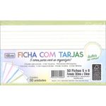 Fichas Tilibra Coloridas ou com Tarja Pautadas e Pontilhadas N°3 - 50 Folhas Tons Pastel