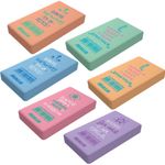 Borracha Mercur Tom Pastel Retangular Frases Motivacionais - Kit ou unidade.