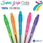 Caneta Pilot Super Grip Color Ponta Fina 0.7mm