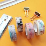 Fita Adesiva Washi Tape Tilibra Decorada - Flamingos, Cidade, Triângulos, Flores e Pássaros 10 Metros