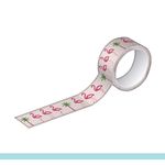 Fita Adesiva Washi Tape Tilibra Decorada - Flamingos, Cidade, Triângulos, Flores e Pássaros 10 Metros