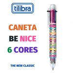 Caneta Tilibra 6 Cores em 1 Be Nice Esferográfica Retrátil 0.7mm
