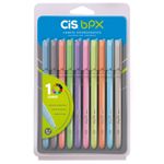 Kit Caneta Cis BPX Ponta Ultra Fina 0.7mm - Estojo Blister Pote ou Caixa