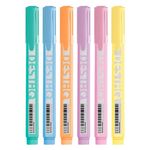 Caneta Marca Texto Compactor Destaq - Tons Pastel e Neon