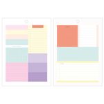 Bloco 560, 390, 360, 250 ou 50 Adesivos para Planner Tilibra Notas Happy Pastel Neon
