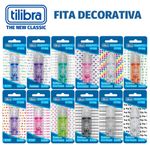Fita Decorativa Tilibra 3 Metros - Coração, Cactos, Estrelas, Emojis, Bandeiras, Signos, Borboleta, Flor, Cores, Patinha