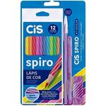 Kit Escolar Cis Spiro - Caneta + Lápis de Cor + Lapiseira + Borracha