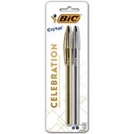 Kit Caneta Bic Cristal Up + Celebration - Ponta Média (Coloridas, Prata e Dourada)