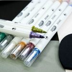 Kit Caneta Dual Brush Evoke BRW Cores Metalizadas ou Neon - Para Lettering