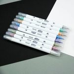 Kit Caneta Dual Brush Evoke BRW Cores Metalizadas ou Neon - Para Lettering