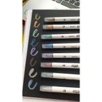 Kit Caneta Dual Brush Evoke BRW Cores Metalizadas ou Neon - Para Lettering