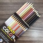 Lápis de Cor MultiColor Faber Castell Tons Pastel ou Tons de Pele