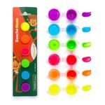 Tinta Guache Tradicional, Tons Metálicos ou Neon Leo&Leo 6 Cores