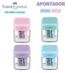 Apontador com Depósito Faber Castell Mini Box Fofo Tom Pastel
