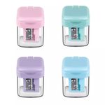 Apontador com Depósito Faber Castell Mini Box Fofo Tom Pastel