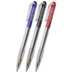 Kit Caneta Retrátil Clic NewPen Ponta Média Corpo Transparente - ou Unidade