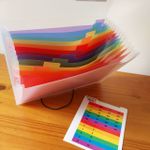 Pasta Sanfonada BRW Rainbow Colorida Arco Íris A4 ou Porta Cheque  - 12 Divisórias
