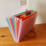 Pasta Sanfonada BRW Rainbow Colorida Arco Íris A4 ou Porta Cheque  - 12 Divisórias