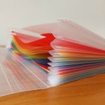 Pasta Sanfonada BRW Rainbow Colorida Arco Íris A4 ou Porta Cheque  - 12 Divisórias