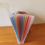 Pasta Sanfonada BRW Rainbow Colorida Arco Íris A4 ou Porta Cheque  - 12 Divisórias