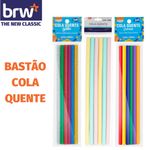 Kit Bastão Cola Quente Refil BRW - Tom Pastel  - Coloridas - Glitter - 20 ou 30cm