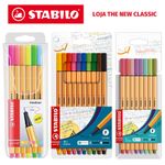 Kit Caneta Stabilo Point 88 Ponta Agulha 0,4mm - Pastel Neon Vintage