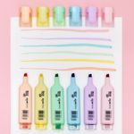 Kit 6 ou 3 Marca Texto Tom Pastel Jocar Office Trend