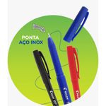 Caneta Ponta Fina ou Média Pilot Pen Inox 0.7mm ou 1mm - Unidade