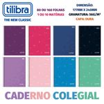 Caderno Colegial Capa Dura Tilibra Lunix Tom Pastel 10 ou 1 Matéria
