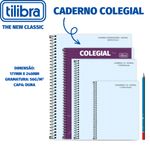 Caderno Colegial Capa Dura Tilibra Lunix Tom Pastel 10 ou 1 Matéria
