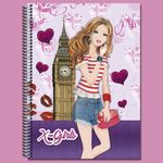 Caderno Capa Dura Carro X-Girl 20 Matérias 400 Folhas - Londres, Paris, Milão e Nova York