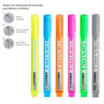 Kit Marca Texto Compactor Destaq Neon ou Perfumado