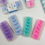 Borracha Fofa Cis Spring Tons Pastel Folhas - Rosa, Azul, Lilás e Verde