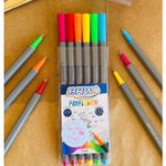 Kit Caneta BRW Fine Liner 0.4mm - Cores Básicas - Kit 6 ou 10 Cores Ponta Ultra Fina