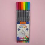 Kit Caneta BRW Fine Liner 0.4mm - Cores Básicas - Kit 6 ou 10 Cores Ponta Ultra Fina