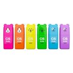 Mini Marca Texto Cis Fun Neon ou Tom Pastel Fofo - Formato Ursinho