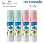 Cola em Bastão Faber Castell Colorida 10g - Rosa ou Azul