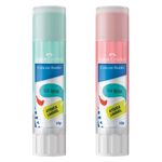 Cola em Bastão Faber Castell Colorida 10g - Rosa ou Azul