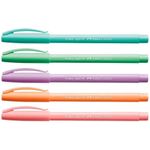 Kit 5 Caneta Faber Castell Trilux Tom Pastel - Coleção Completa