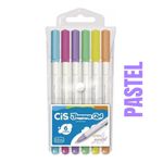 Kit Caneta Gel Cis Jimmy Gel Cores Fashion Metálicas Pastel Neon 1.0mm