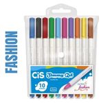 Kit Caneta Gel Cis Jimmy Gel Cores Fashion Metálicas Pastel Neon 1.0mm