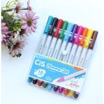 Kit Caneta Gel Cis Jimmy Gel Cores Fashion Metálicas Pastel Neon 1.0mm