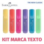 Marca Texto Faber Castell 46 - Tons Pastel Amarelo Lilás Rosa Verde Azul Laranja - Kit ou unidade