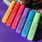 Marca Texto Faber Castell 46 - Tons Pastel Amarelo Lilás Rosa Verde Azul Laranja - Kit ou unidade