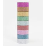 Kit Washi Tape Metálica Colorida com Glitter BRW Fita Adesiva