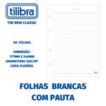 Refil 80 Folhas Coloridas ou Brancas para Fichário Argolado Colegial Tilibra Tiliflex Happy
