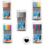 Kit Cis Dual Brush - Caneta Ponta Pincel Aquarelável e Ponta Fina - Cores Básicas, Neon, Tom Pastel, Cinza e Tons de Pel