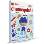 Papel Chamequinho A4 Ofício 100 Folhas - Branco, Rosa, Verde, Azul, Amarelo e Colorido