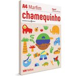 Papel Chamequinho A4 Ofício 100 Folhas - Branco, Rosa, Verde, Azul, Amarelo e Colorido