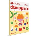 Papel Chamequinho A4 Ofício 100 Folhas - Branco, Rosa, Verde, Azul, Amarelo e Colorido